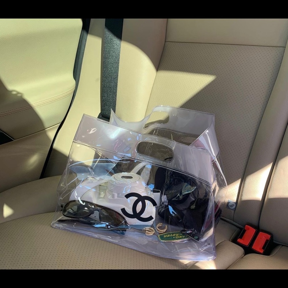 Chanel PVC shopping tote